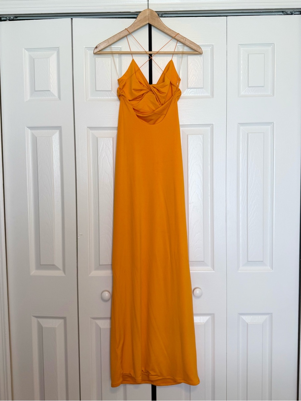 Meshki Strappy Maxi Dress in Tangerine - Picture 6 of 8